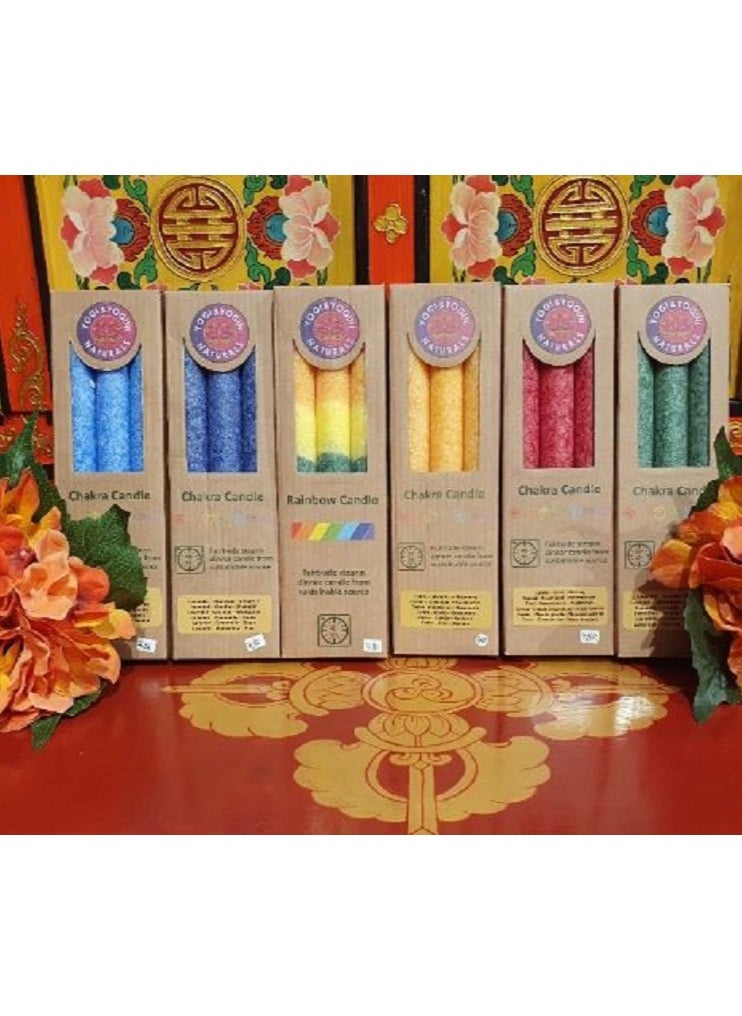 YOGI & YOGINI Scented Orange Taper Candle Pack of 3  - Image 2