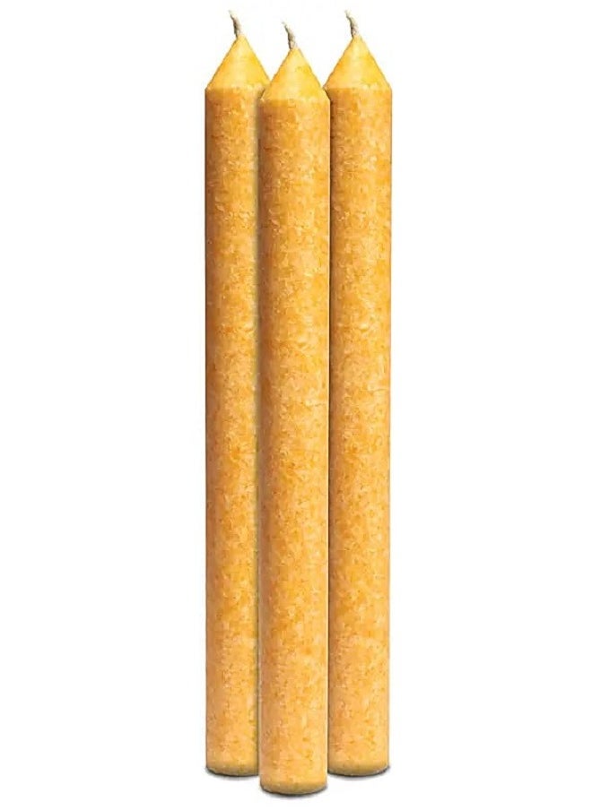 YOGI & YOGINI Scented Orange Taper Candle Pack of 3  - Image 1