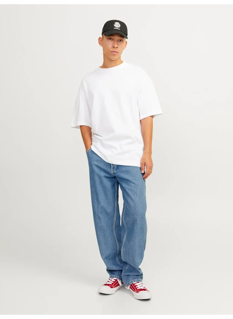 جاك اند جونز Jjieddie Jjcarpenter Sbd 491 Light Wash Stright Fit Jeans
