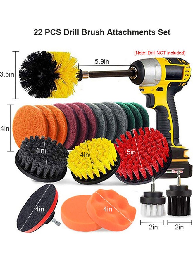 22-Piece Drill Brush Attachments Set - Image 3