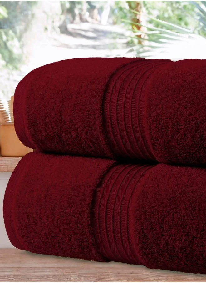 Bliss Casa 2-Piece Bath Sheets, 100% Combed Cotton 550 GSM Superior Quality Towels, Quick Dry Highly Absorbent 90x180 cm