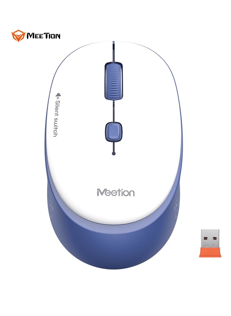 Meetion MEETION 2.4g Wireless Office Mouse Blue 571 Plug and Play Quiet Buttons Adjustable DPI - Image 1
