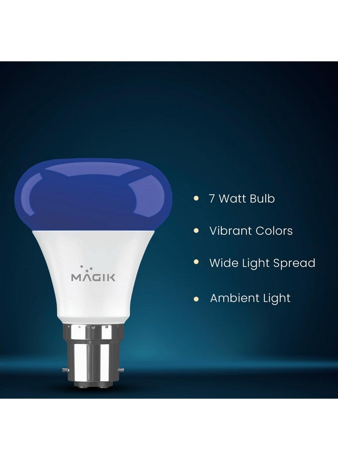MAGIK Chroma LED Lamp 7W (Blue) B22 bulb | Energy Efficient | Non Dimmable | Upto 4KV Surge Protection - Image 4