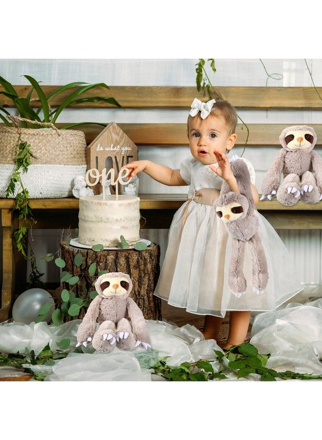 Queekay 2 Packs Sloth Stuffed Animal Hanging 18 Inch Three Toed Sloth Plush Sloth Plush Toy With Hook And Loop Hands For Teens Adults Gifts Decors Gray - Image 5