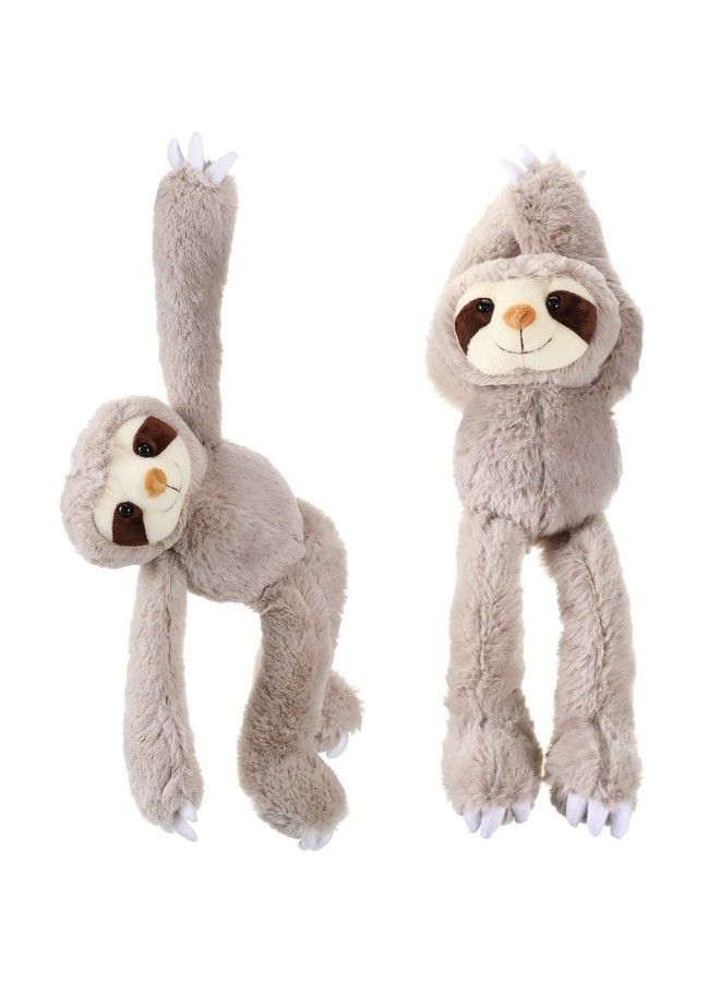 Queekay 2 Packs Sloth Stuffed Animal Hanging 18 Inch Three Toed Sloth Plush Sloth Plush Toy With Hook And Loop Hands For Teens Adults Gifts Decors Gray - Image 2