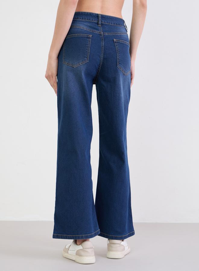 Styli Women Blue High Rise Wide Leg Jeans - Image 4
