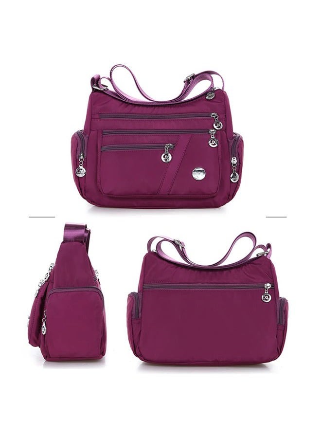Mudono Crossbody Bag for Women Nylon Shoulder Purse Roomy Large Capacity Travel Purse Lightweight Messenger Satchel, Dark Blue - Image 4
