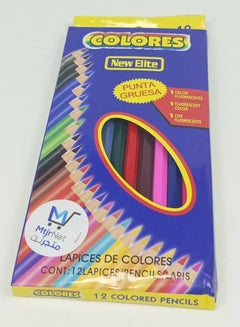 Multicolor 12 Large Pencils