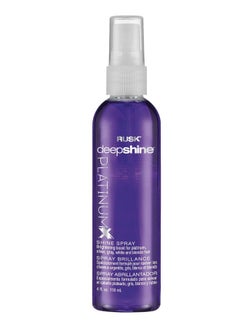 راسك بخاخ RUSK Deepshine PlatinumX Shine Spray، 4 أونصة، يمنح لمعانًا متألقًا ويتناسب جيدًا مع التصفيف الحراري للحصول على لمسة نهائية لامعة  - Image 1
