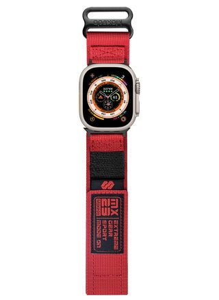 Moxedo MX23 Rugged Strap Breathable Nylon Braided Sports Band Compatible with Apple Watch Band Series 8/7/6/5/4/3/2/1/SE Ultra Woven Loop Design for 44mm/45mm/49mm - Red - pzsku/ZBF9D2F65764166F783B4Z/45/1746231631/de1ce0e5-4a86-424c-a774-ab1cce118d46