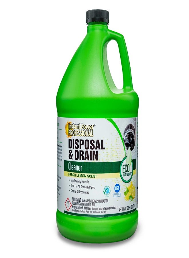 Instant Power Professional Disposal and Drain Cleaner - Keeps all Drains Clear and Running, Cleans and Deodorizes, Safe for Septic Tanks, 1 Gal - Image 1