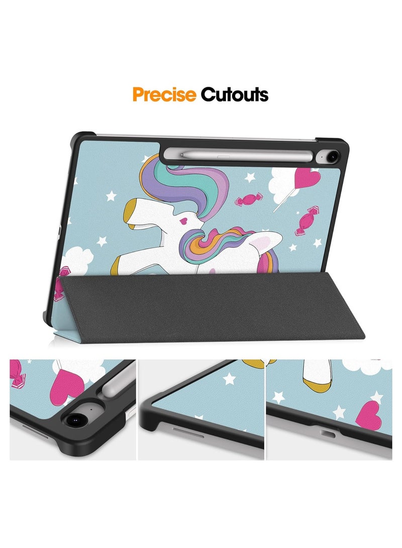 عام غلاف واقي متوافق مع Samsung Galaxy Tab S10 FE+/S10 FE Plus 13.1 بوصة 2025، مزود بفتحة لقلم الحافظة S Pen، حامل متعدد الزوايا، وظيفة النوم/الاستيقاظ التلقائي، غلاف مقاوم للصدمات والسقوط. - Image 4