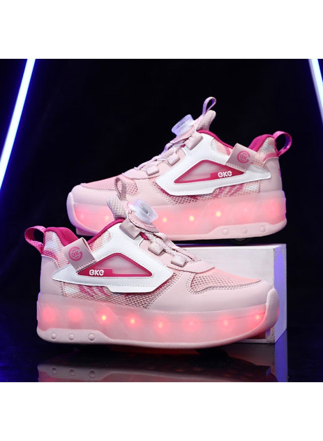 Bkg Kids' Summer New Breathable Running Shoes For Boys And Girls Students Zyq24311-b16 Pink Size 31 - Image 2