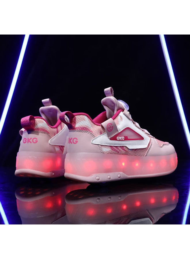 Bkg Kids' Summer New Breathable Running Shoes For Boys And Girls Students Zyq24311-b16 Pink Size 31 - Image 3