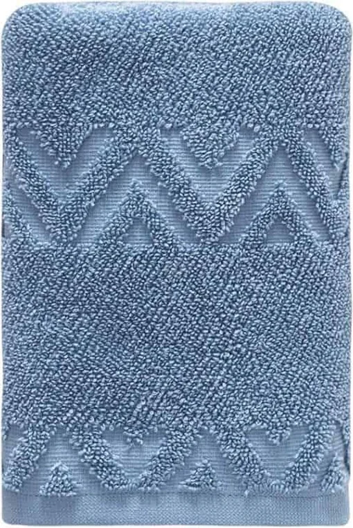 Efabrika Lola Cotton 3 Piece 40X75 Hand Face Towel Set - Indigo