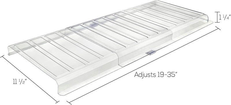 Deflecto موصل هواء الأثاث من ديفليكتو مع مشابك وشريط شامل للاستخدام مع فتحات الأرضية حتى 11 بوصة شفاف UFAD أبيض - Image 2