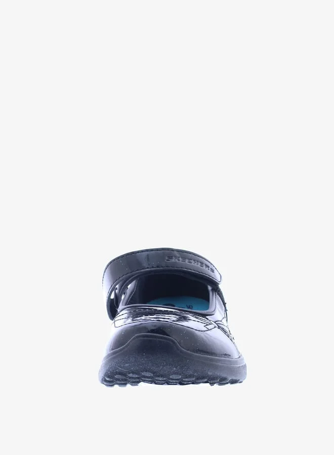 سكيتشرز Girls Textured Mary Jane Shoes with Hook and Loop Closure - MICROSTRIDES