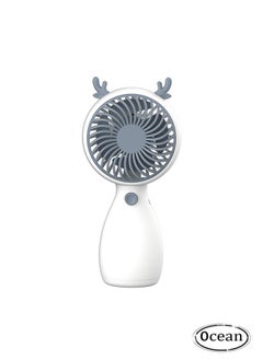 Ocean Mini Handheld Fan, Portable Personal Fans, USB Rechargeable Handheld Fan, Cute Small Electric Fan for Girls/Women/Kids Outdoor Travel, for Office and Desktop, White  - Image 1