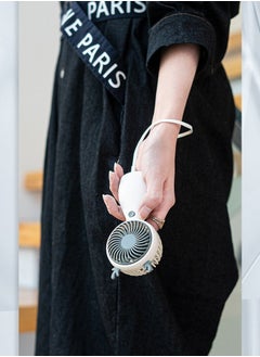 Ocean Mini Handheld Fan, Portable Personal Fans, USB Rechargeable Handheld Fan, Cute Small Electric Fan for Girls/Women/Kids Outdoor Travel, for Office and Desktop, White  - Image 3