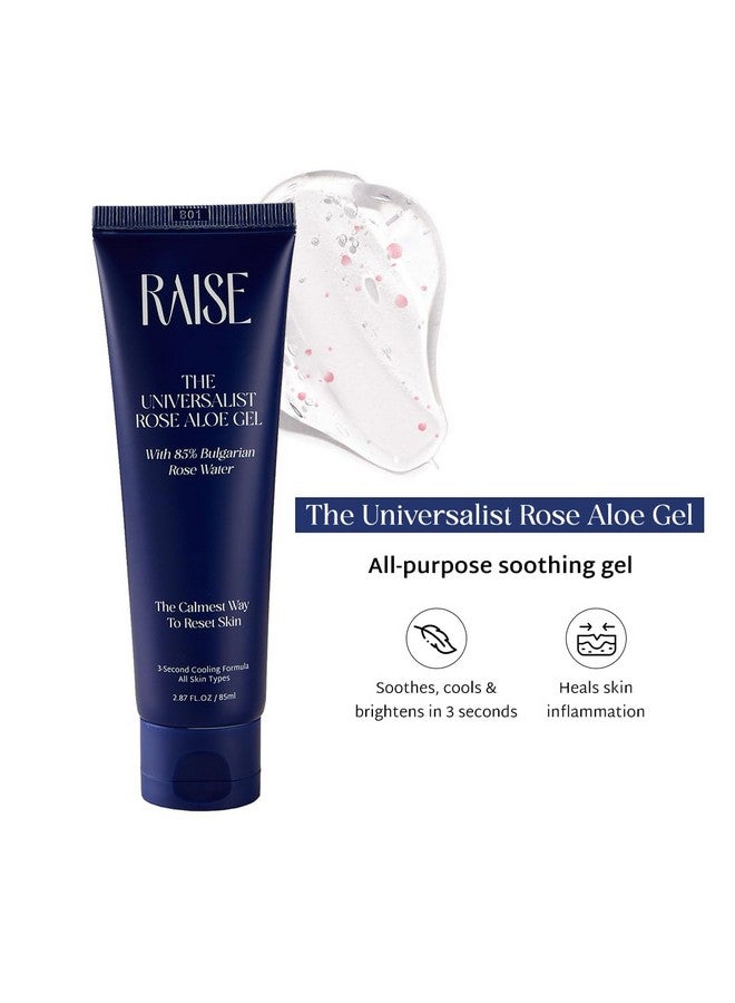 Raise Universalist Rose Aloe Vera Gel | Hydrates & Soothes Skin in 3 Seconds | 85% Bulgarian Rose Water, Niacinamide & Hyaluronic acid | Instant Skin Cooling & Brightening | 85ml - Image 3