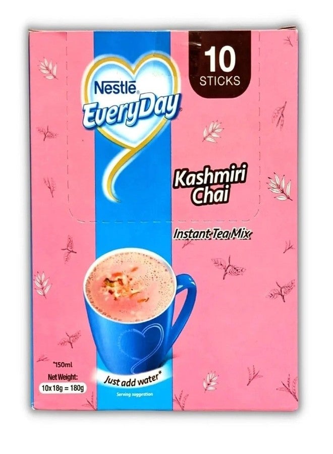 Nestle Nestlé Everyday Instant Pink Tea Mix (Kashmiri Chai) - Authentic Pink Chai, 10 Stick Sachets - Image 1