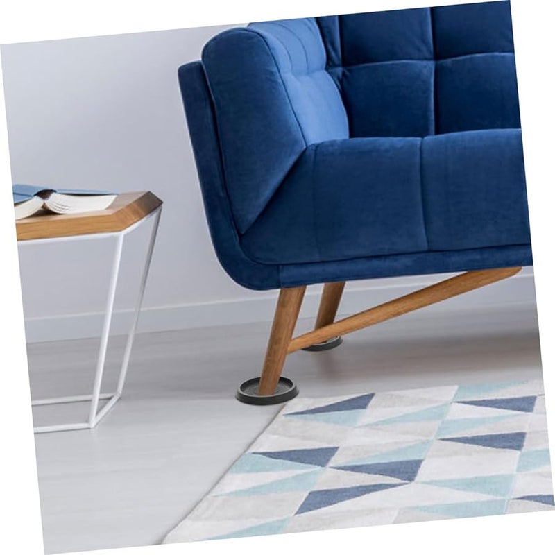 8 Pcs Black Rubber Coasters For Furniture Legs Non Slip Floor Protectors For Tables Couches Chairs - Image 5