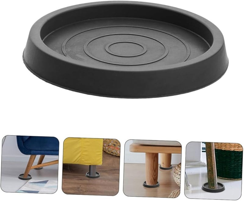 8 Pcs Black Rubber Coasters For Furniture Legs Non Slip Floor Protectors For Tables Couches Chairs - Image 4