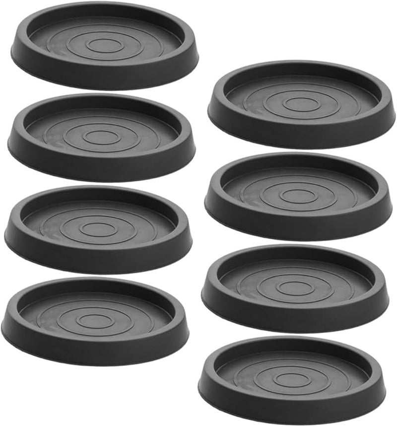 8 Pcs Black Rubber Coasters For Furniture Legs Non Slip Floor Protectors For Tables Couches Chairs - Image 2