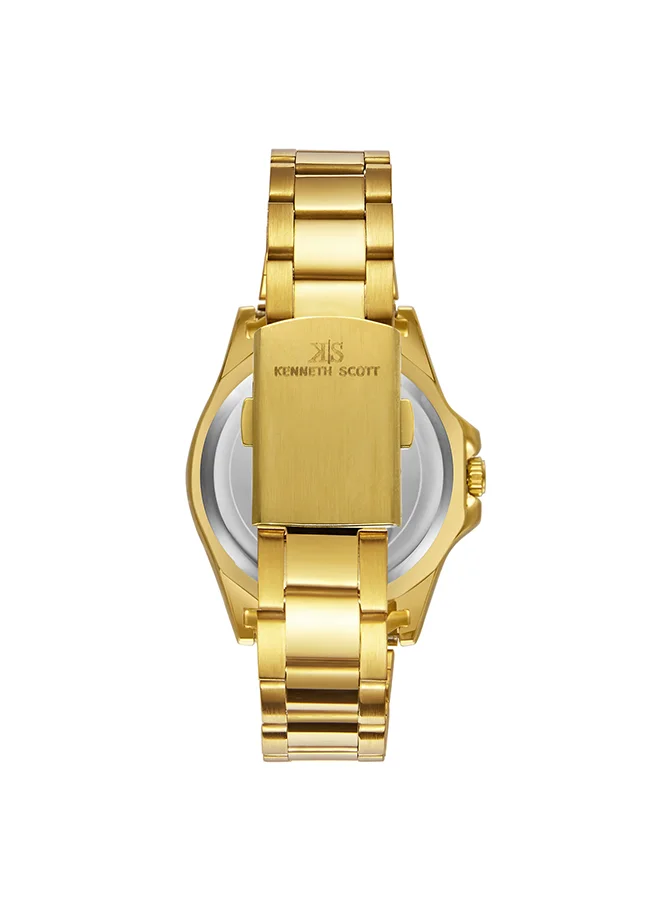 KENNETH SCOTT Men's Stainless Steel Analog Watch K23027-GBGC - 43 mm
