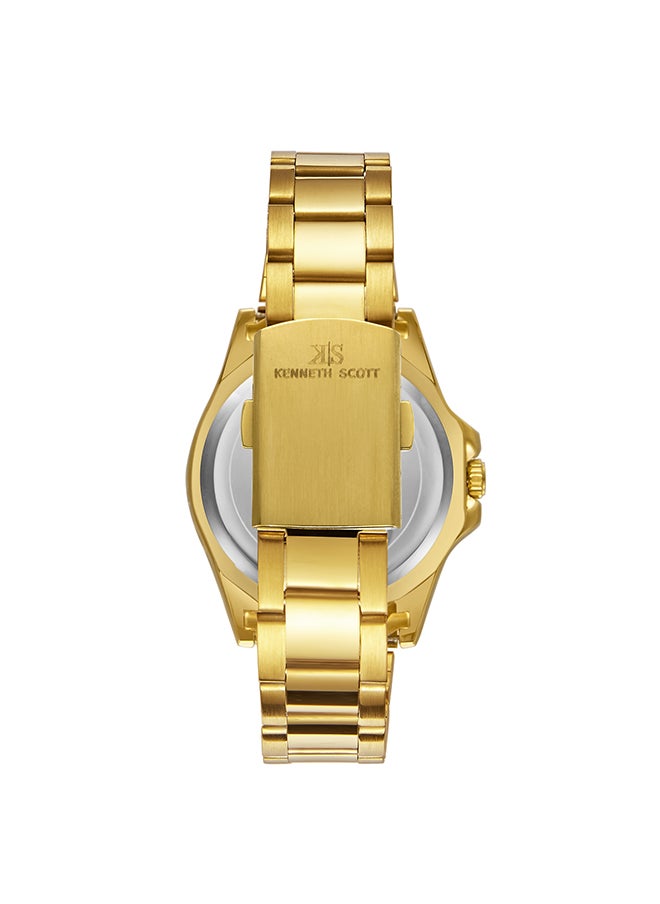 KENNETH SCOTT Men's Stainless Steel Analog Watch K23027-GBGC - 43 mm  - Image 3