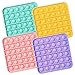 MATICAN Push Pop Fidget Toy 4Pack Push Pop Bubble Fidget Square Push Pop Bubble Sensory Fidget Toy Pastel Pink Mint Yellow Purple Party Favors - Image 3