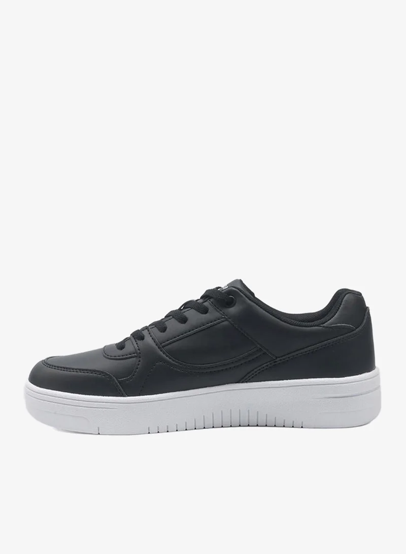 U.S. Polo Assn. black Women's Black Low-Top Sneakers - Lightweight With White Sole , Comfortable Casual Shoes for Women | Best Price UAE