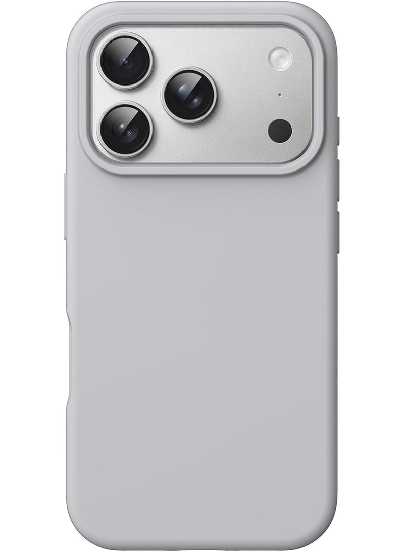 Denx Silicone Case Compatible with iPhone 17 Pro, Slim Liquid Silicone Phone Case with 3-Layer Soft Rubber Shockproof Bumper with TPU Lining (Grey) - Image 1