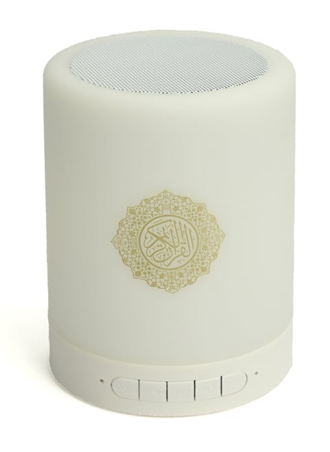 White Smart Lights, Portable Led Light Quran Smart Touch Led Lamp Bluetooth Speaker With Remote, Rechargeable Full Recitations of Quran
