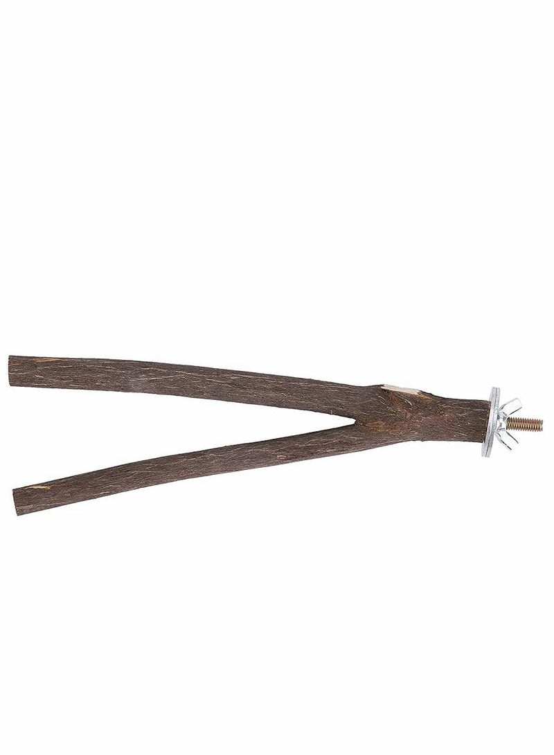 KASTWAVE Natural Wood Bird Perch Stand, Hanging Multi Branch Perch for Parrots, Parakeets Cockatiels, Conures, Macaws, Love Birds, Finches - Image 2