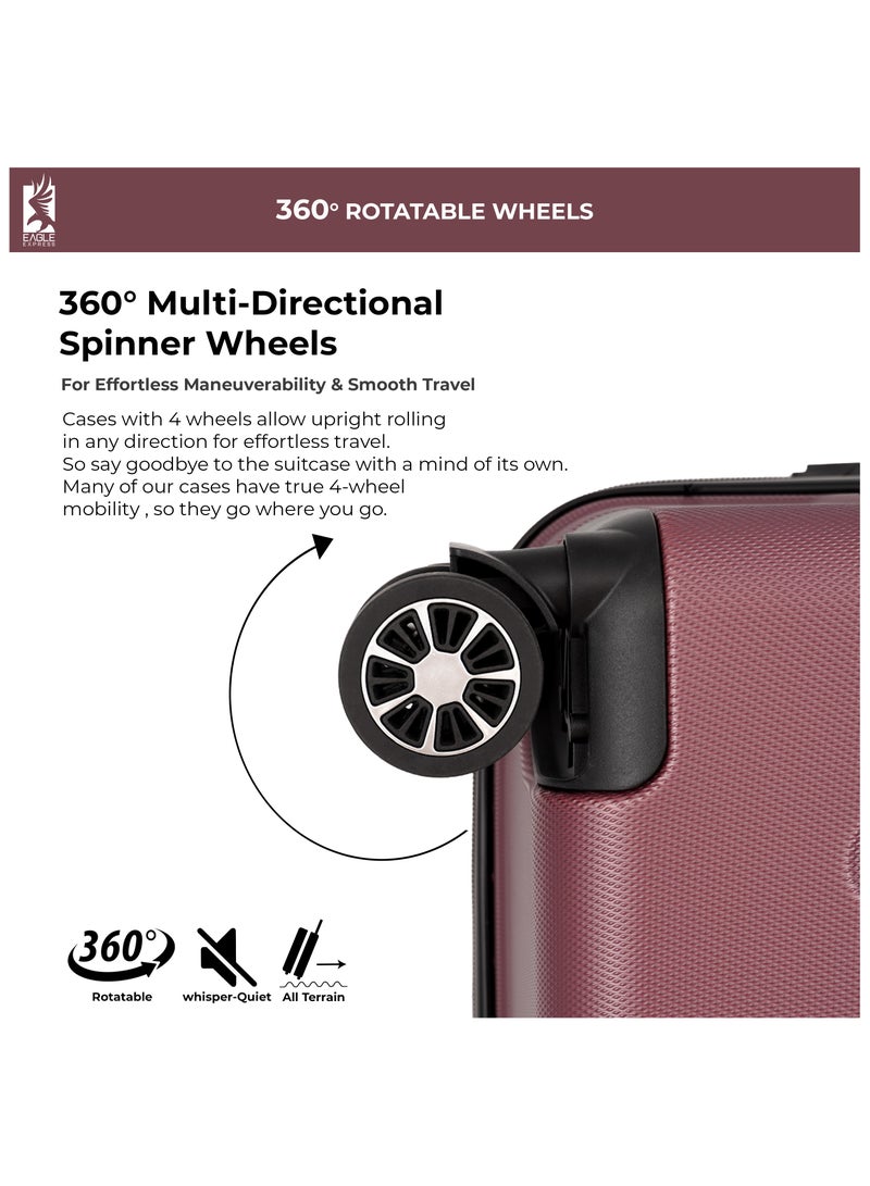 ايجل اكسبريس عربة واقية صلبة من مادة ABS مقاس 20 بوصة باللون الأحمر الأرجواني - Image 5