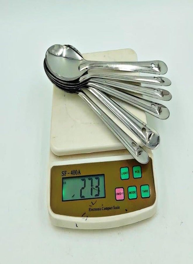 SHLINCO Stainless Steel Serving Spoon, Set of 6 Piece| 23CM - Length| Stainless Steel Serving Spoon Set (Pack of 6) - Image 2