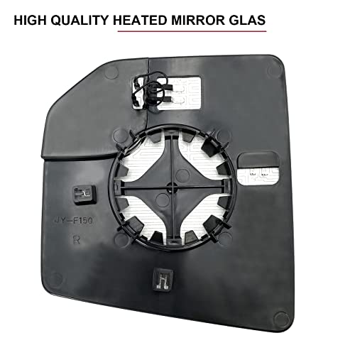 SKARUMMER Passenger Right Side Heated Blind Spot Mirror Replacement for 2015 2016 2017 2018 2019 2020 Ford F150 Side Mirror- Side View Heated Convex Mirror Glass with Rear Holder FL3Z17K707A - Image 2
