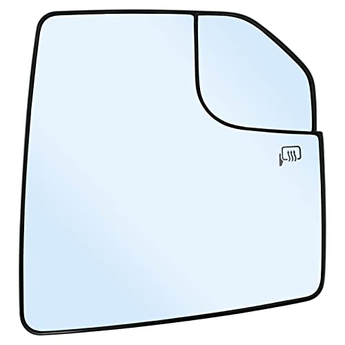 SKARUMMER Passenger Right Side Heated Blind Spot Mirror Replacement for 2015 2016 2017 2018 2019 2020 Ford F150 Side Mirror- Side View Heated Convex Mirror Glass with Rear Holder FL3Z17K707A - Image 1