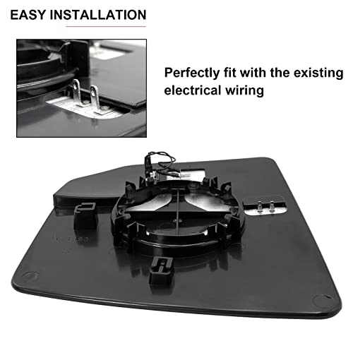 SKARUMMER Passenger Right Side Heated Blind Spot Mirror Replacement for 2015 2016 2017 2018 2019 2020 Ford F150 Side Mirror- Side View Heated Convex Mirror Glass with Rear Holder FL3Z17K707A - Image 4