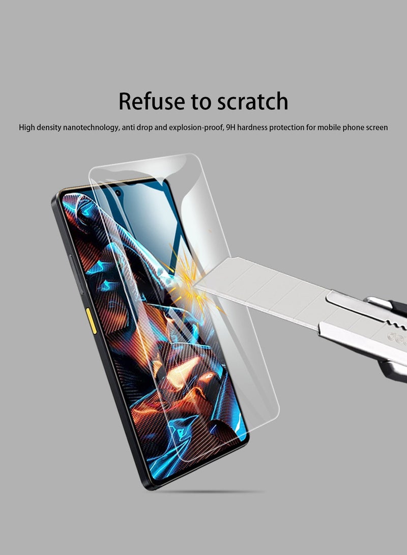 Xiaomi POCO X5 Pro Cover Full Coverage Screen Protector 9H Hardness Tested Tempered Glass Film with Easy Installation, Scratch Resistan Case-Friendly, HD Clear - Image 3