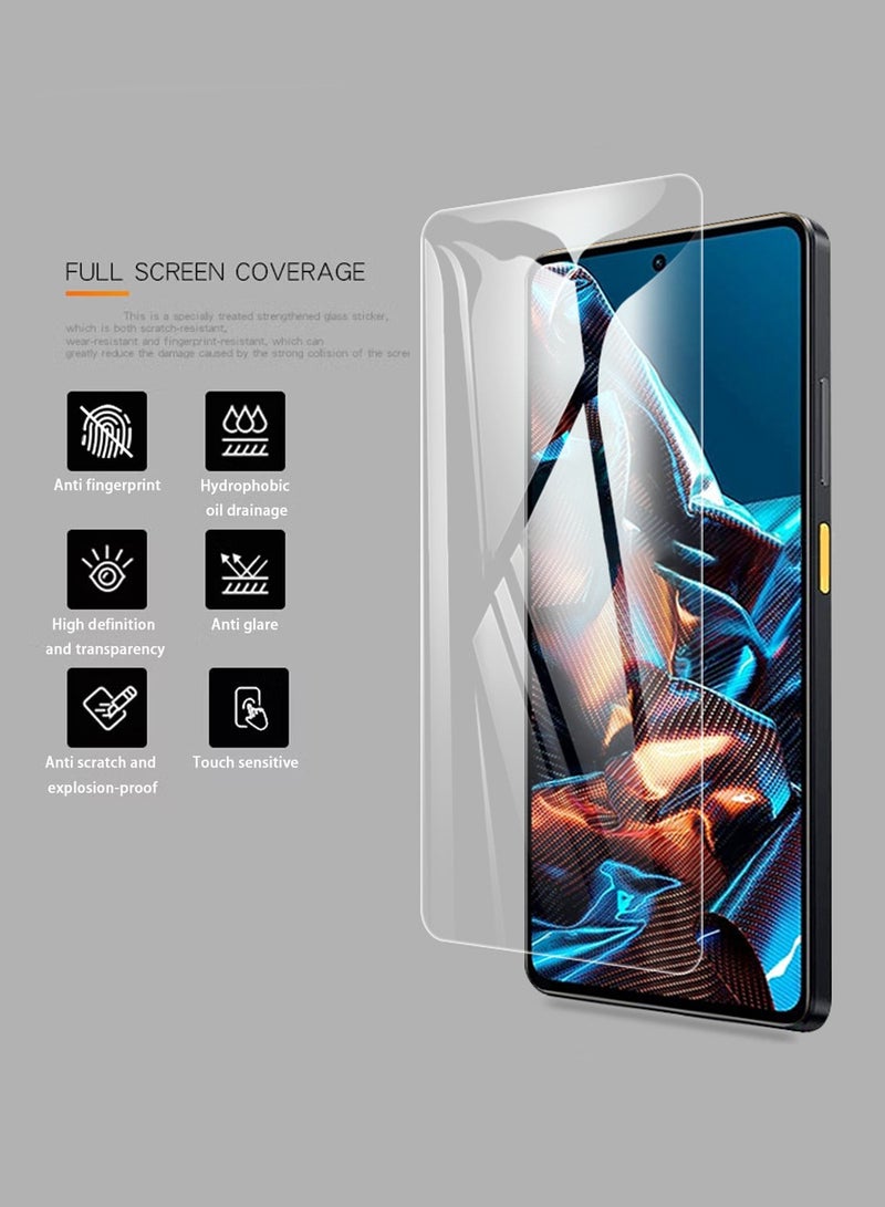 Xiaomi POCO X5 Pro Cover Full Coverage Screen Protector 9H Hardness Tested Tempered Glass Film with Easy Installation, Scratch Resistan Case-Friendly, HD Clear - Image 4