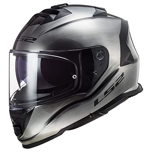 LS2 Helmets Assault Full Face Motorcycle Helmet W/SunShield (Brushed Alloy - Large) - Image 1