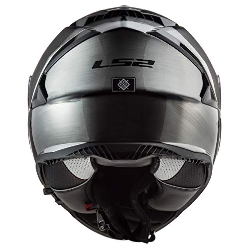 LS2 Helmets Assault Full Face Motorcycle Helmet W/SunShield (Brushed Alloy - Large) - Image 4