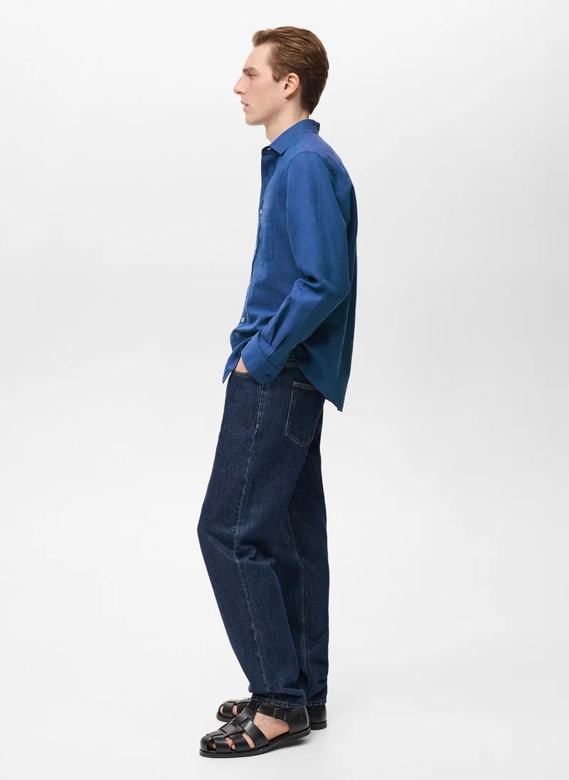 Mango Man Casual Regualr Fit Classic Shirt