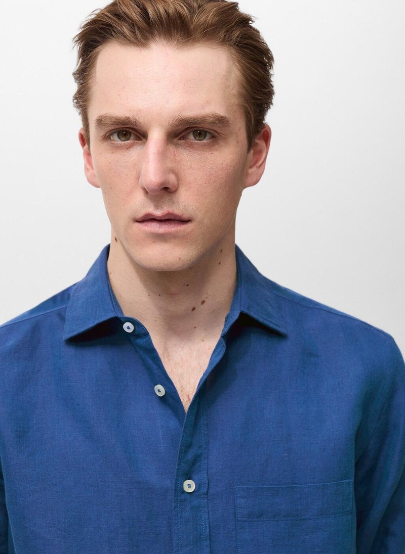 Mango Man Casual Regualr Fit Classic Shirt  - Image 4