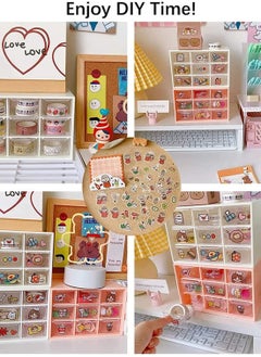 Y&D Drawer Organizer Mini Plastic, Art Craft Organizers and Storage Used In Desk, Vanity in Home Or Office, 9 Removable Drawers for DIY Crafts, Supply, Office Supplies Jewelry (Pink)  - Image 5