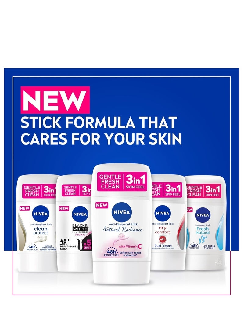 Nivea Antiperspirant Stick For Women 48h Protection Natural Radiance Vitamin C 50ml - Image 3