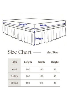 LUNA Home 1 Pc Beige Elastic Bed Skirt  - Image 2