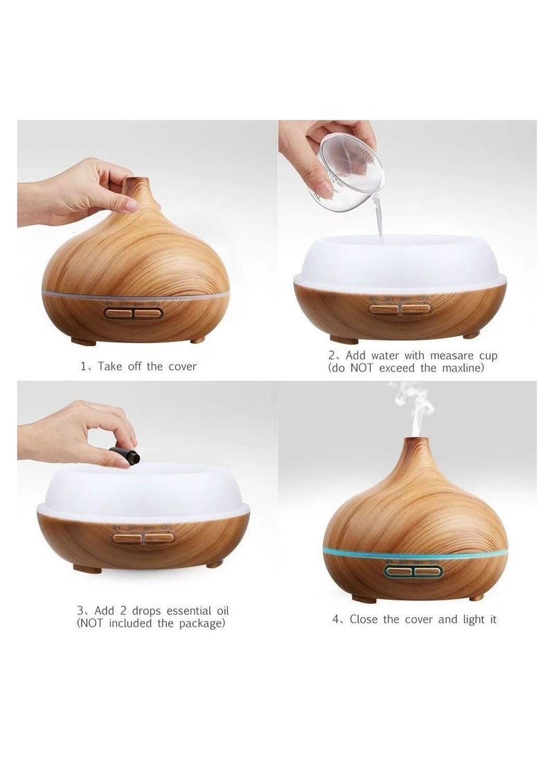 Royal Polar - Aroma Diffuser for Essential Oil Large Room,Office Essential Oil Diffusers for Home Kids, Cool Mist humidifier for Bedroom Quiet with Ambient Light5 in 1 Functions: Our Essential Oil Diffuser can also - Image 1